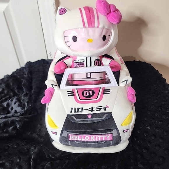 Kidrobot Sanrio Hello Kitty Tokyo Speed Racecar 15 Inch Plush - Picture 10 of 10